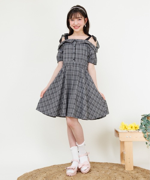 「PINKHUNT」 「KIDS」半袖ワンピース 150cm ブラック キッズ_画像6