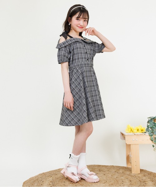 「PINKHUNT」 「KIDS」半袖ワンピース 150cm ブラック キッズ_画像9