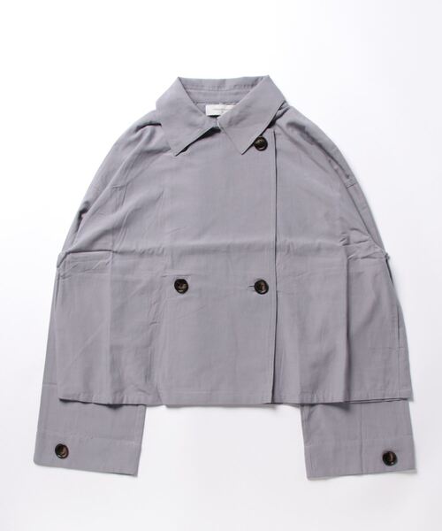 「UR Lab.」 トレンチコート FREE ブルー レディース_画像2