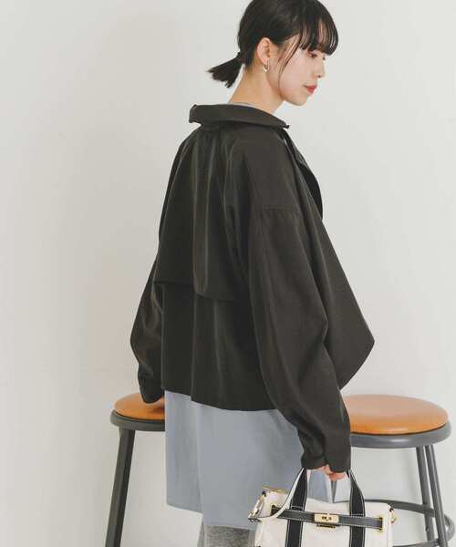 「UR Lab.」 トレンチコート FREE ブルー レディース_画像5