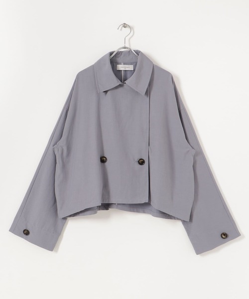 「UR Lab.」 トレンチコート FREE ブルー レディース_画像6