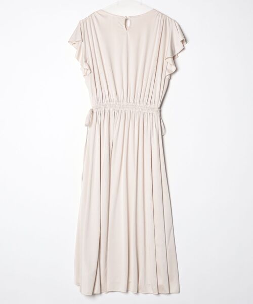 「LANVIN en Bleu」 半袖ワンピース 38 ベージュ レディース_画像2