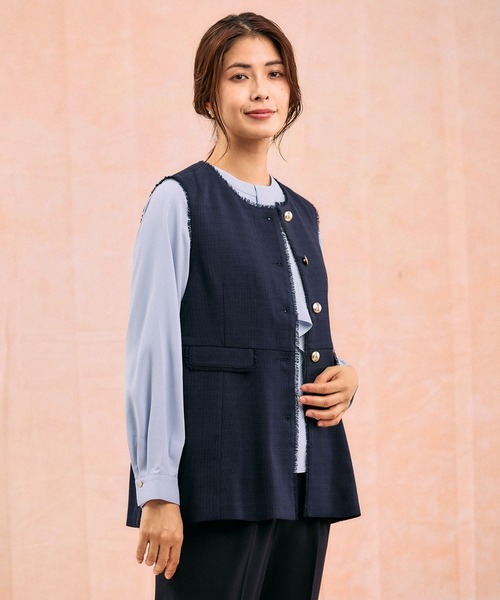 GLOBAL WORK（グローバルワーク） コート アウター ツイードペプラム