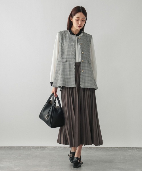 GLOBAL WORK（グローバルワーク） コート アウター ツイードペプラム