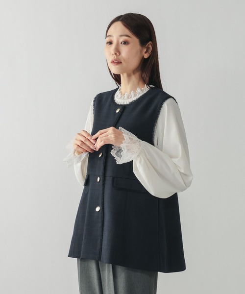 GLOBAL WORK（グローバルワーク） コート アウター ツイードペプラム