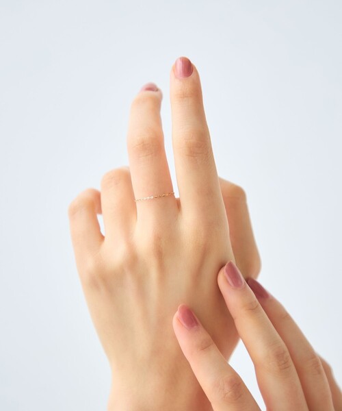 ete（エテ） 指輪 リング K18YG ミラーカットチェーンリング