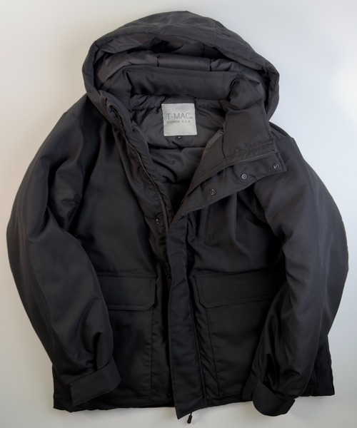 T-MAC GOLF メンズ フード付ダウン T-MAC OUTING ダウンジャケット ダウン T-MAC グラフェン中綿パーカー