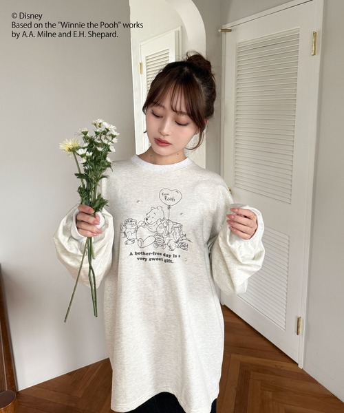 Disney（ディズニー） tシャツ 「Disney」くまのプーさん/プリントロン 