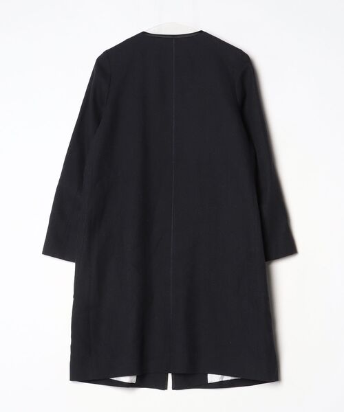 「IENA」 ノーカラーコート 36 ブラック レディース_画像2