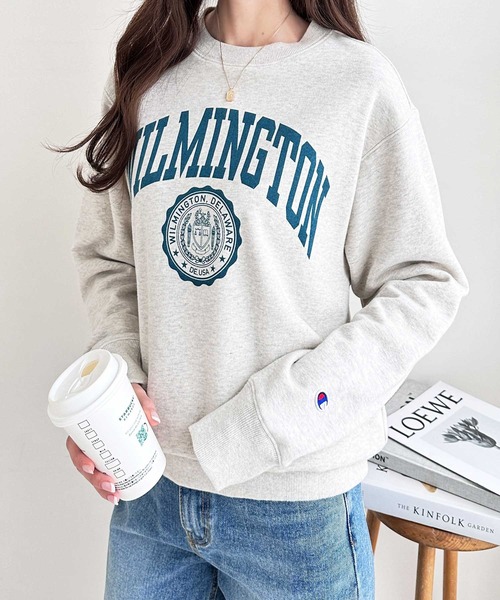 「Champion」 スウェットカットソー LARGE グレー系その他2 レディース_画像7