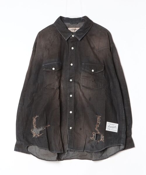 シャツ 「DISCOVERED/ディスカバード」CRASH DENIM SHIRTS メンズの画像