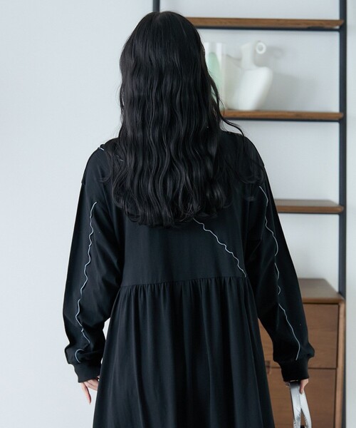 FREAK'S STORE（フリークスストア） 長袖ワンピース フリ- ブラック
