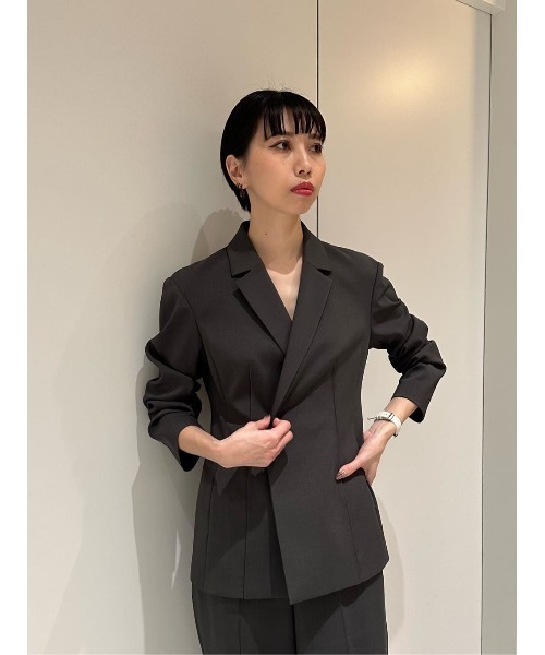 ジャケット テーラードジャケット COLUMN / フィットウエストジャケット「THE COLUMN」 レディースの画像