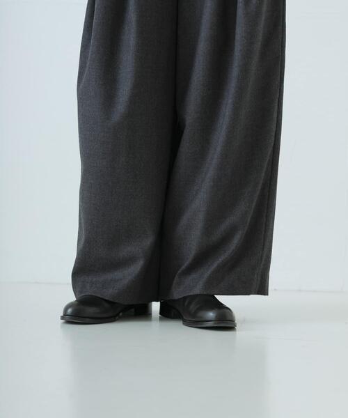 かぐれ パンツ ウールフラノタックワイドパンツ レディース : ZOZOTOWN