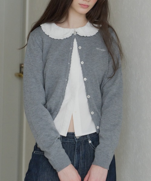 GIUNON ブラウス シャツ round collar frill shirt / ラウンドカラー