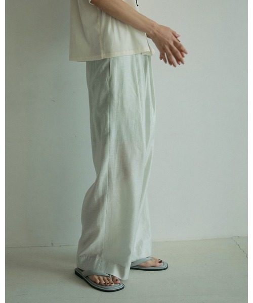 「anuke」 スラックス 38inch ミント レディース_画像3