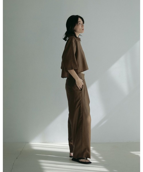 「anuke」 スラックス 38inch ミント レディース_画像9