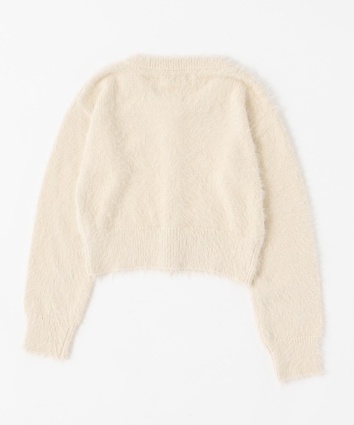 「MIEL CRISHUNANT」 ニットカーディガン FREE ホワイト レディース_画像3