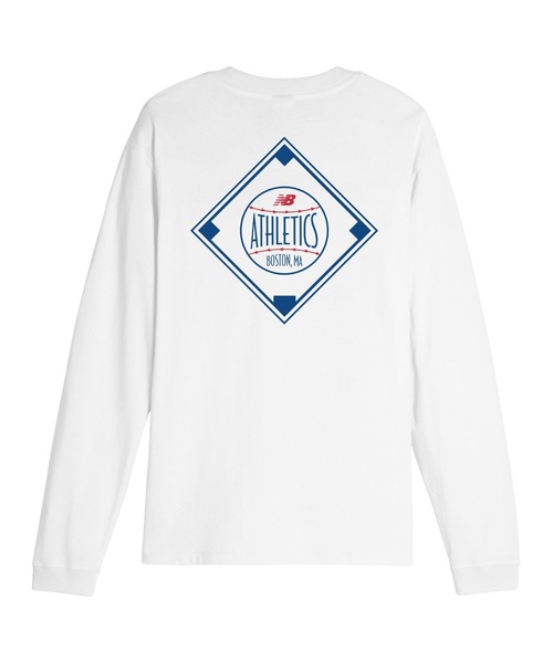 New Balance（ニューバランス） 長袖Tシャツ SMALL ホワイト メンズ