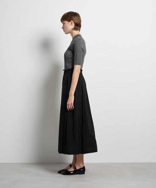 LANVIN en Bleu ワンピース 半袖 ハーフスリーブニットコンビ