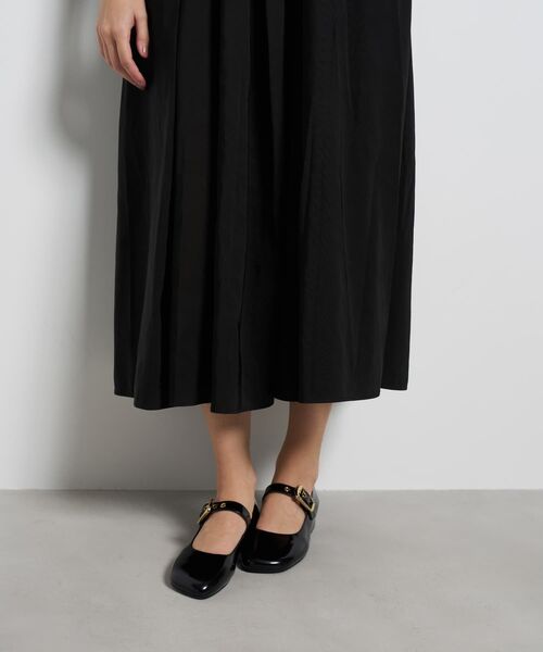 LANVIN en Bleu ワンピース 半袖 ハーフスリーブニットコンビ