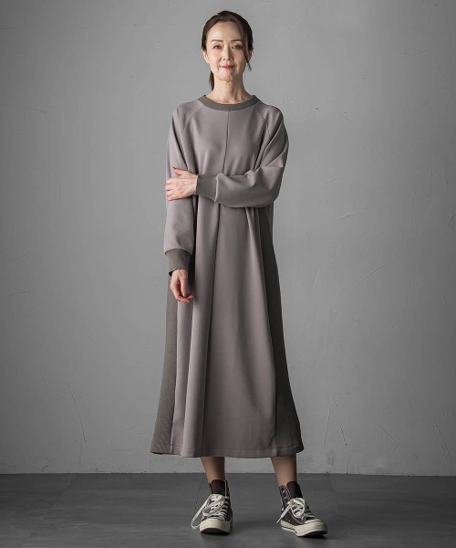 「la.f…」 長袖ワンピース 9号 キャメル レディース_画像2