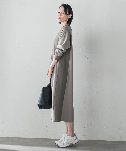 「la.f…」 長袖ワンピース 9号 キャメル レディース_画像8