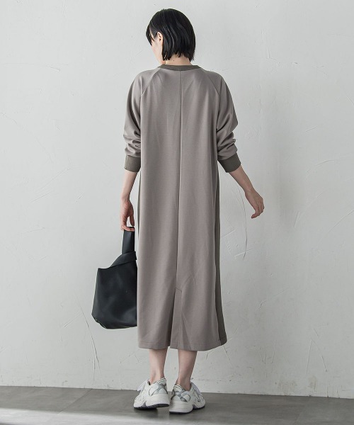 「la.f…」 長袖ワンピース 9号 キャメル レディース_画像9