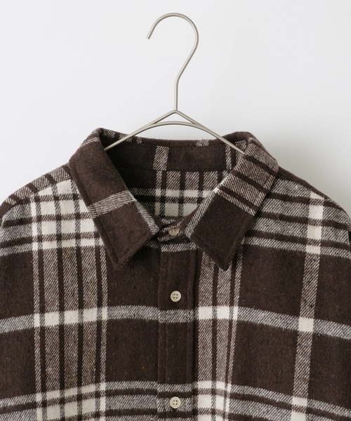 「WHIMSIC」 長袖シャツ FREE ブラウン メンズ_画像4