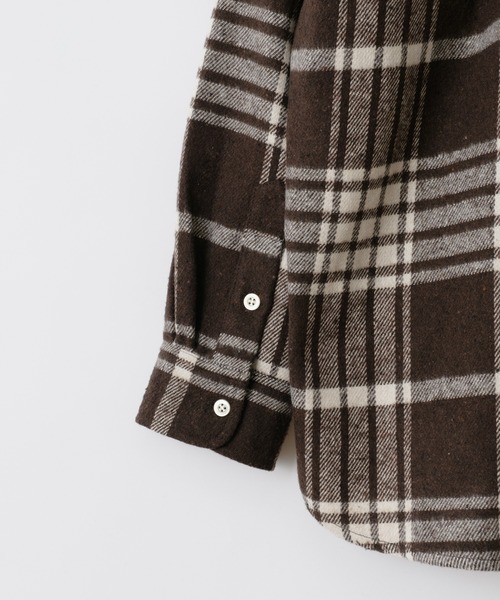 「WHIMSIC」 長袖シャツ FREE ブラウン メンズ_画像7