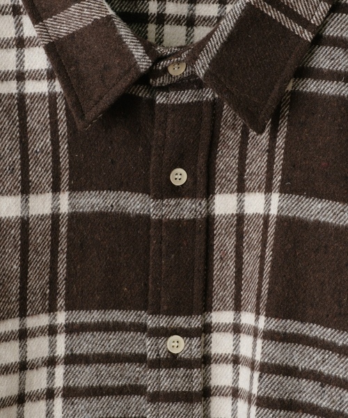 「WHIMSIC」 長袖シャツ FREE ブラウン メンズ_画像8