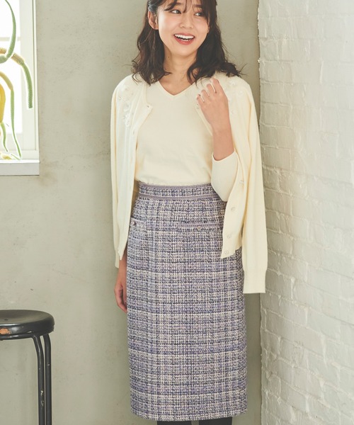 「Debut de Fiore」 スカート 38 ベージュ レディース_画像8