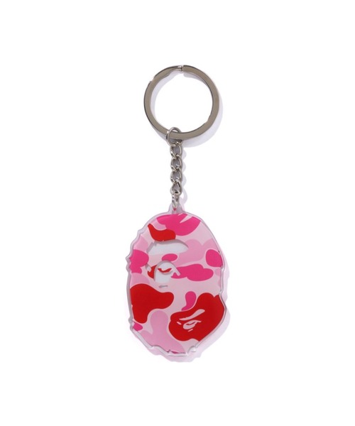 A BATHING APE（アベイシングエイプ） キーホルダー ABC CAMO APE HEAD