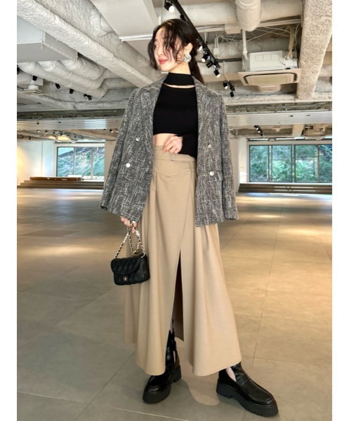「LILY BROWN」 テーラードジャケット ONE SIZE グレー レディースの画像