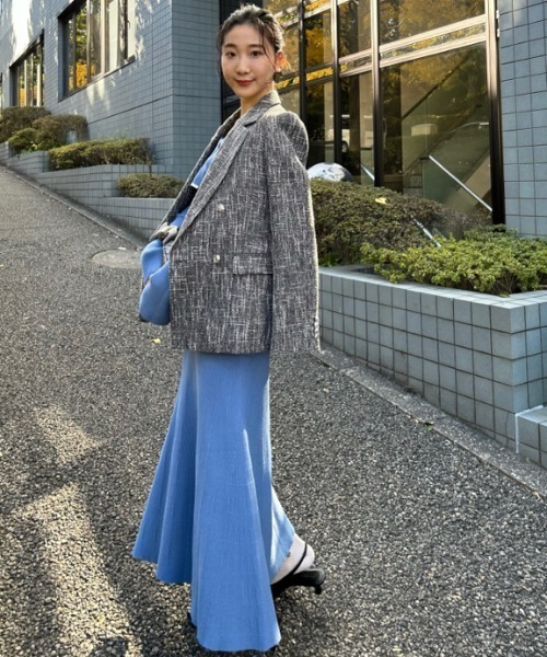 「LILY BROWN」 テーラードジャケット ONE SIZE グレー レディースの画像