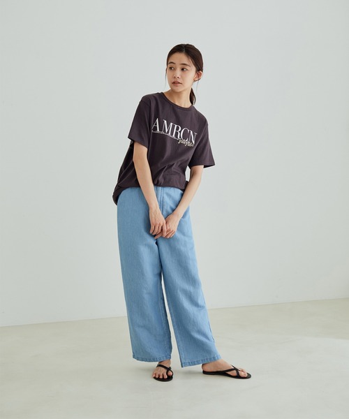 「AMERICANA」 半袖Tシャツ FREE ホワイト レディース_画像2