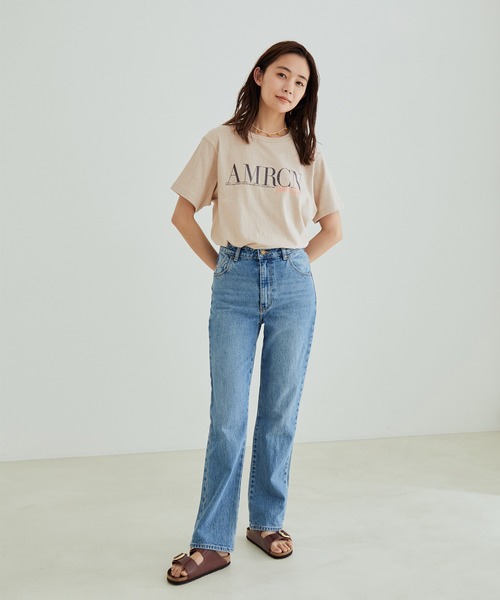 「AMERICANA」 半袖Tシャツ FREE ホワイト レディース_画像4
