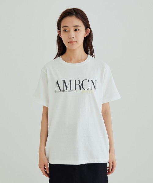 「AMERICANA」 半袖Tシャツ FREE ホワイト レディース_画像6