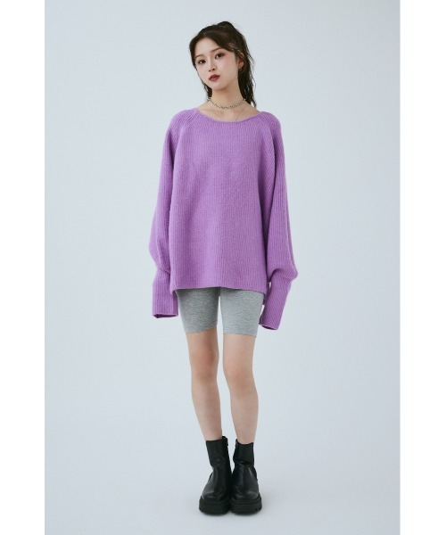 「MIEL CRISHUNANT」 長袖ニット FREE ブルー レディース_画像4