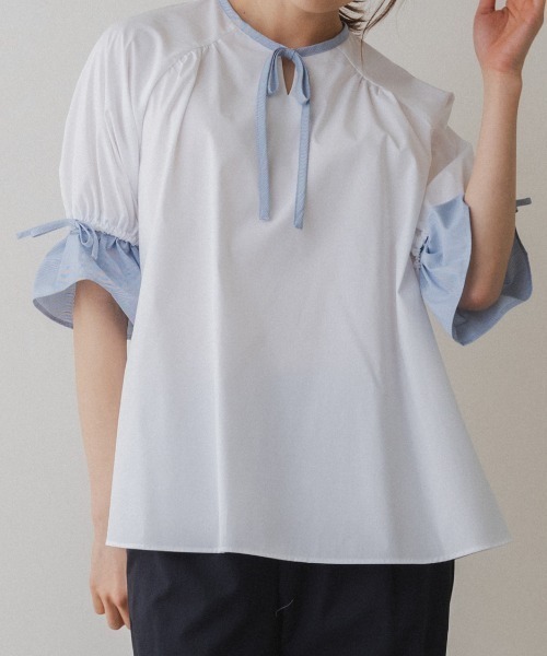 Sono（ソーノ） ブラウス シャツ 半袖 「SONO/ソーノ」ハチドリフレア 