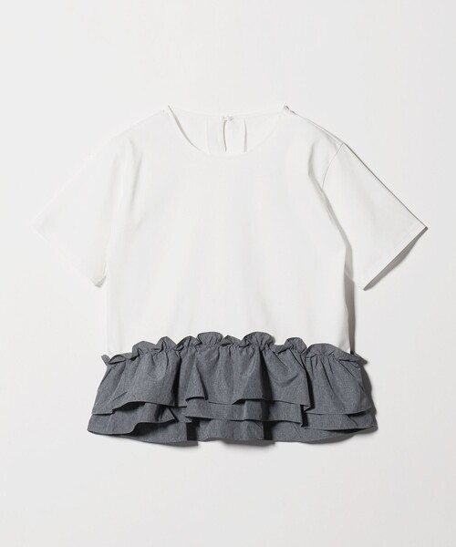tシャツ スソ ドッキング プルオーバー カットソー 接触冷感 レディースの画像