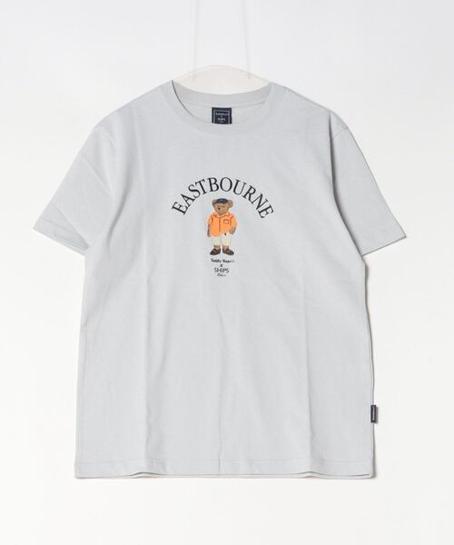 「SHIPS Colors」 半袖Tシャツ「teddybearコラボ」 MEDIUM ライトグレー メンズ_画像2