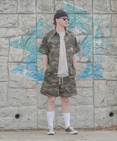 「SIDEWAY STANCE」 半袖シャツ MEDIUM グリーン メンズ_画像6