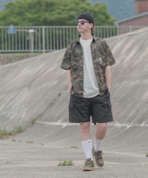 「SIDEWAY STANCE」 半袖シャツ MEDIUM グリーン メンズ_画像7