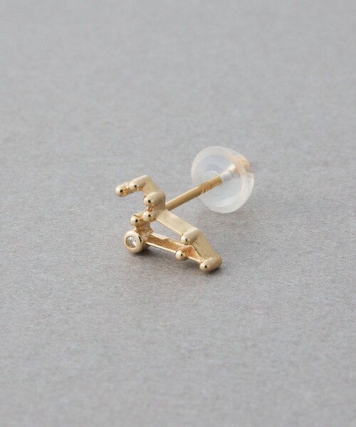 ピアス 「ゾディアック」 K10YG ダイヤモンド ピアス /しし座 レディースの画像