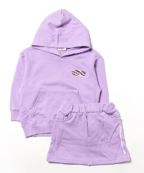 「X-girl Stages」 「KIDS」セットアップ 140cm ラベンダー キッズ_画像2