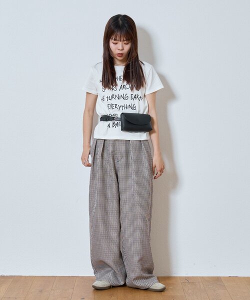 ワイドパンツ スラックス パンツ 「UNISEX」タックボリュームワイドスラックスパンツ/サイドラインスラックス レディース メンズの画像