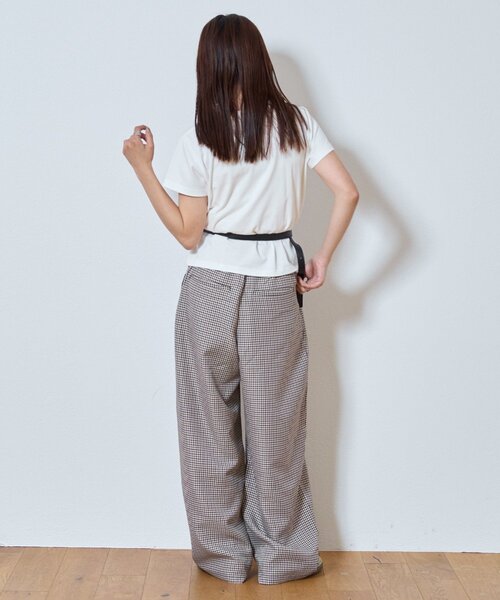 ワイドパンツ スラックス パンツ 「UNISEX」タックボリュームワイドスラックスパンツ/サイドラインスラックス レディース メンズの画像