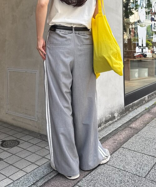 【BLACK】タック ボリューム ワイドパンツ ROCHEM（ローシェン） パンツ タックボリュームワイドカーブパンツ