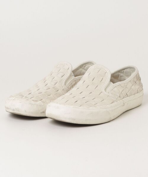 VANS（ヴァンズ） スリッポン 24cm ホワイト レディース : ZOZOTOWN 
